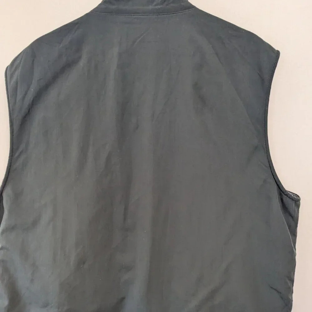 Vintage Abercrombie & Fitch Vest‎ Mens L Green Nylon Fleece Lined Y2K